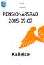 PENSIONÄRSRÅD 2015-09-07