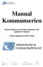 Manual Kommunserien. Denna manual är ett levande dokument som uppdateras löpande. (Senast uppdaterad 2014-10-04) Adress E-mail Hemsida Telefon