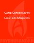 Camp Connect 2014. Ledar- och deltagarinfo