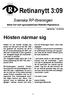 Retinanytt 3:09. Hösten närmar sig. Svenska RP-föreningen. Söker bot mot ögonsjukdomen Retinitis Pigmentosa. september - november