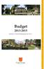 Budget 2013-2015. beslutad av Kommunfullmäktige 2012-06-26