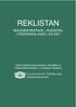 REKLISTAN REKOMMENDERADE LÄKEMEDEL I SÖDERMANLANDS LÄN 2007. Läkemedelsrekommendationer fastställda av Läkemedelskommittén i Landstinget Sörmland