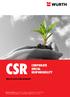 CSR. miljö och hållbarhet