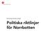 Politiska riktlinjer för Norrbotten