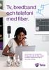 Tv, bredband och telefoni med fiber.