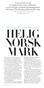 HELIG HELIG HELIG NORSK MARK