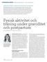 Fysisk aktivitet och träning under graviditet och postpartum