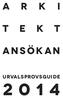 ansökan URVALSPROVSGUIDE