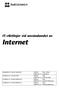 Internet. IT riktlinjer vid användandet av. Upprättad av: Johan Israelsson