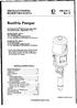 Rostfria Pumpar. RevB BRUKSANVISNING RESERVDELSLISTA 308-116 U. * Severe-Duty-behandlad pump innebiir at! pumpens PACKNINGAR I UHMWPE- PTFE