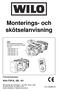 Monterings- och skötselanvisning