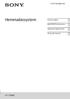 4-475-782-21(2) (SE) Hemmabiosystem. Komma igång. BLUETOOTH-funktionen. Uppspelningsalternativ. Övrig information HT-CT60BT