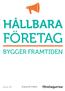 HÅLLBARA FÖRETAG BYGGER FRAMTIDEN. beyond intent. Oktober 2015