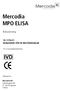 Mercodia MPO ELISA. Bruksanvisning 10-1176-01 REAGENSER FÖR 96 BESTÄMNINGAR. För in vitro diagnostiskt bruk. Tillverkad av