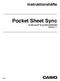 Instruktionshäfte. Pocket Sheet Sync. for Microsoft Excel 95/97/2000/2002 Version 1.1