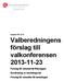 Valberedningens förslag till valkonferensen 2013-11-23