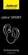 Jabra SPORT. Bruksanvisning. www.jabra.com