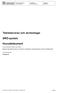 Tekniska krav och anvisningar. SRÖ-system. Huvuddokument 1 (15) Bostad med särskild service, Förskola, Grundskola, Gymnasieskola, Kontor, Äldreboende