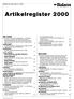 Artikelregister 2000 NR 1/2000