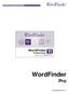 WordFinder. Pro. Dokumentversion 2014-1