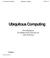 Ubiquitous Computing