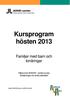 Kursprogram hösten 2013