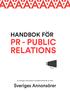 HANDBOK FÖR PR - PUBLIC RELATIONS