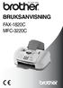 BRUKSANVISNING FAX-1820C MFC-3220C