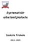 Systematiskt arbetsmiljöarbete