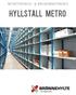 MONTERINGS- & BRUKSANVISNING HYLLSTÄLL METRO