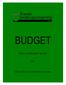 BUDGET FÖR LANDSKAPET ÅLAND ANTAGEN AV LAGTINGET 21.12.2006