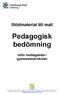 Pedagogisk bedömning