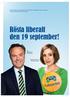 Rösta liberalt den 19 september!