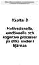 Kapitel 3 Motivationella, emotionella och kognitiva processer på olika nivåer i hjärnan