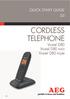 QUICK START GUIDE CORDLESS TELEPHONE. Voxtel D80 Voxtel D80 twin Voxtel D80 triple
