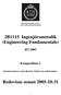 2B1115 Ingenjörsmetodik (Engineering Fundamentals)