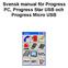 Svensk manual för Progress PC, Progress Star USB och Progress Micro USB