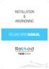 INSTALLATION & ANVÄNDNING RELOAD SPAS MANUAL TRENDSERIEN