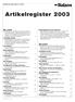 Artikelregister 2003