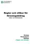 Regler och villkor för föreningsbidrag