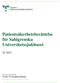 Patientsäkerhetsberättelse för Sahlgrenska Universitetssjukhuset