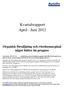 Kvartalsrapport April - Juni 2012