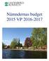 Nämndernas budget 2015 VP 2016-2017