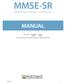 MMSE-SR. Mini Mental State Examination - Svensk Revidering MANUAL