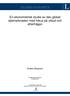 EXAMENSARBETE. En ekonometrisk studie av den global oljemarknaden med fokus på utbud och efterfrågan. Anders Bergman. Civilekonomexamen Civilekonom