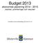 Budget 2013 ekonomisk planering 2014-2015 visioner, prioriteringar och resurser. Fastställd av kommunfullmäktige 2012-06-25 122