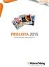 PRISLISTA 2015 Annonsinformation, utgivningsplan mm
