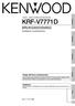 KRF-V7771D BRUKSANVISNING