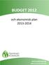 BUDGET 2012. och ekonomisk plan 2013-2014. Kommunfullmäktige 2011-11-21 124-128