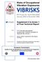 Vibration Exposures. Risks of Occupational. Supplement 4 to Annex 1 of Final Technical Report. January 2003 to December 2006